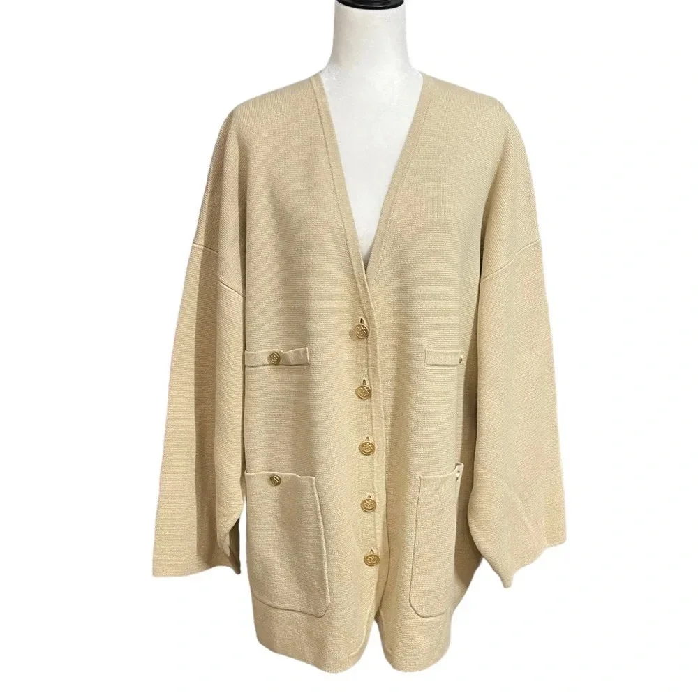 J. Crew Spring 2024 Long V-neck sweater blazer BX466 - Picture 3 of 14